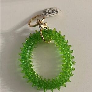 Green Spiked Jelly Keychain Bracelet